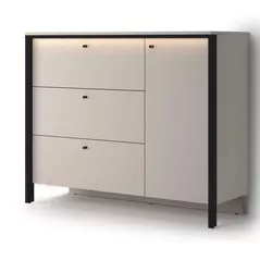 Комод Fabrik Home Clay 3 ящика + 1 дверь (c подсветкой) Кашемир