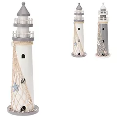 Decor Promstore 47336 Suvenir de birou Far din lemn 37x11cm