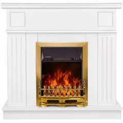 Камин электрический ArtFlame Marina white & Gala gold