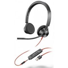 Căști pentru gaming Poly Blackwire 3325, BW3325-M USB-A + 3.5 Audio jack, (214016-01)