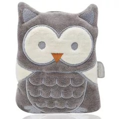 Комплект подушек и одеял BabyJem 366 Pernuta anticolici cu samburi de cirese Bufnita Gri