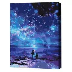 Картина по номерам BrushMe BS66007 40x50cm (în cutie) Malul mării în culorile nopții