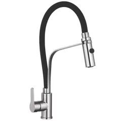 Bateria bucătărie Rubano 27597 pipa flexibila U inox,crom-negru