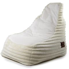 Кресло-мешок Because Soft White + Pouf (140x140x100cm)