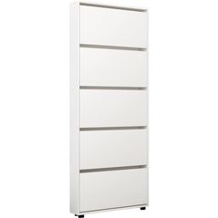 Полка для обуви Mobildor-Lux Leo Slim 80x16x203H cm White