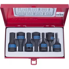 Set de tubulare, bite, duze King Tony 4407MP набор насадок ударных HEX 4-14мм, 1/2", 7 пр.