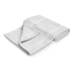 Lenjerie de pat pentru copii Sensillo 42703 Paturica Ajur Lulu 95x95cm Gri