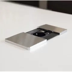 Розетка электрическая ASA Plastici 060.08F.00065 Versapad 1 socket F +1 USB 5V (A) + 1 USB 5V (C) Stainless steel