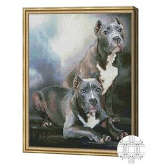 Tablou pe numere Art Gallery QB203235 Mozaic cu diamante patrate 40x50cm Pitbull american