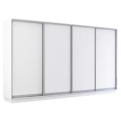 Dulap Mobildor-Lux Fox uși glisante din PAL (370x60x220H cm) Alb