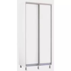 Шкаф Mobildor-Lux Раздвижные двери Aron-P из ДСП (130x60x220H см) Белый бриллиант