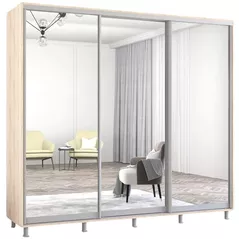 Шкаф Mobildor-Lux Aron uși glisante din oglinzi (240x60x220H cm) Sonoma