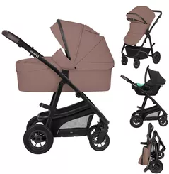 Сărucior pentru copii Lionelo Carucior 3in1 transformabil Bianka Beige Taupe