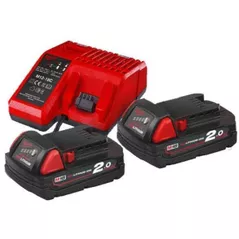Încărcătoare și Acumulatoare Milwaukee 4933459213 M18NRG-202 Set de acumulator Li-on 18V 2.0 Ah x 2 si incarcator