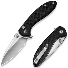Нож походный Civivi C24031-1 Faeger, G10 negru, Button Lock