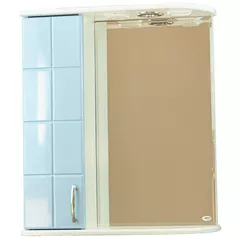 Oglindă baie Mashtab 5081 Domino 600x200x720 Alb-Albastru