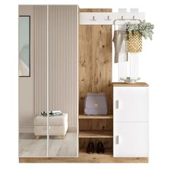 Mobilă pentru antreu Trendy DD8-AW, 147x179x35cm (GTR001398)