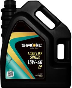 Масло Siroil 15W40 E9 5l TRUCK LONG LIFE SINTEX (SIR20605)