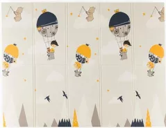 Коврик игровой Petite&Mars 435074 Covoras de joaca pliabil 2in1 Campy Mountains&Triangles