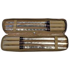 Товар для пикника Grill Master 520X15X2 Ace pentru frigarui cu maner din lemn 52cm, 6buc, cu geanta