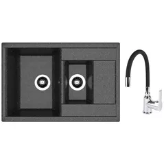 Мойка кухонная со смесителем Dr.Gans Astra 760K + SanDonna F 9995 negru
