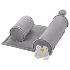 Cocon pentru bebelusi BabyJem 679 Pernuta pozitionator anti-rasucire pentru bebelusi Gri, 34x36 cm