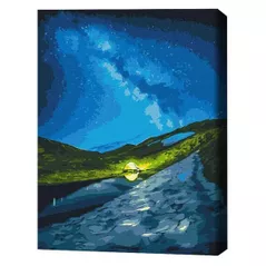 Картина по номерам BrushMe BS53751FC 40x50cm (fără cutie) Camping sub stele