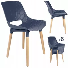 Scaun Jumi SET 6 Scaune scandinave DAVIS bluemarin