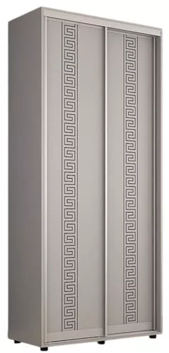 Шкаф Mobildor-Lux Compact uși glisante PAL cu ornament grecesc (130x45x200H cm) Grey