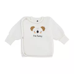 Haine pentru copii Minikin 242810162 Happy Baby Распашонка молочный 1-3мес (62см)