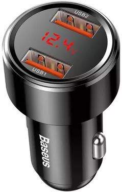 Încărcător pentru automobil Baseus CCMLC20A-01 1*USB-A+1*USB-A 45W, Magic Series, Digital Display, Black