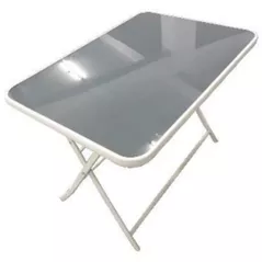 Mobilier pentru grădină Villager Hatifa gri + sticlă imprimată cu gri (60366)