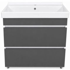 Шкаф под умывальник Mashtab 11349 Sanremo cu 2 sertare fara minere 70cm Alb-Antracit