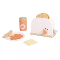 Bucătărie și veselă de jucărie Tooky Toy TL839 Setul din lemn Toaster, 57354