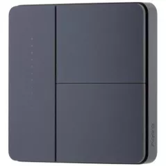 Întrerupător electric Aqara Z1 PRO - Cutie de perete pătrată cu 2 butoane (cu și fără neutru), neagră (ZNQBKG43LM)