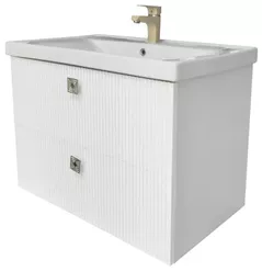 Dulap pentru lavoar Mashtab 11999 Toledo (Sava) suspendat cu 2 sertare 800x470x580 Alb