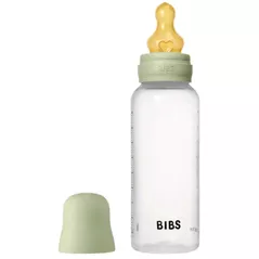 Cană cu pai BIBS 5017250 Biberon din plastic anticolici Sage cu tetina din latex 3+ luni, 270 ml