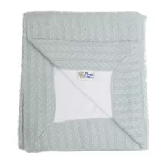 Lenjerie de pat pentru copii PernaMea Paturica tricotata 100x100cm Turcoaz (PM.101352/3)