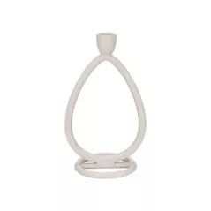 Свеча Holland 33104 Подсвечник металлический Oval 22x13cm, белый