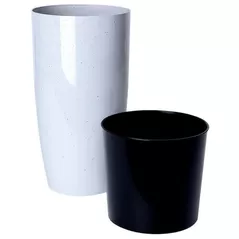 Ghiveci pentru flori Aleana 115043 Alfa d22x41.5 cm, beton gri deschis