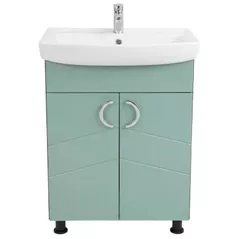 Шкаф под умывальник Mashtab 12465 Alpin (CL) cu 2 uși 600x370x850 Turcoaz mat-Antracit