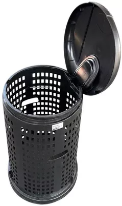 Coș de gunoi Stefanplast 37188 Container cu suport pentru saci de gunoi de 100 L Trespolo (negru)