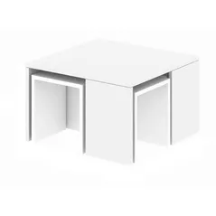 Măsuţă cafea Trendy Ortanca, Alb 60x36x60cm, set