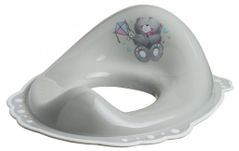 Детский горшок Bisk 07766 Reductor wc p/u copii cu cauciuc antiderapant, alb (desen ursulet)