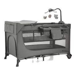 Манеж KinderKraft KLJOY02DGR000AC Joy2 Dark Grey