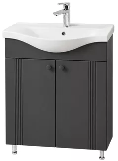 Dulap pentru lavoar Mashtab S12454 Palma (Basic) cu 2 uși 650x370x850 Antracit mat