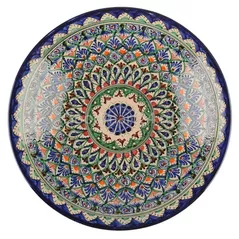 Farfurie Rishtan Ceramic Lyagan Mehrob 45cm, pictata manual, ceramica