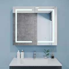 Зеркало для ванной Bayro Optima LED touch 800x700 белый