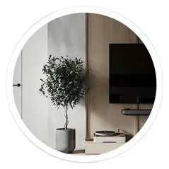 Oglindă baie Uniplast LM-209.6060-3 (rotunda cu janta) 60x60 cm IP44