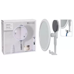 Зеркало для ванной Promstore 55642 Oglinda de perete pe ventuze Bathroom cu carlig D17cm, plastic